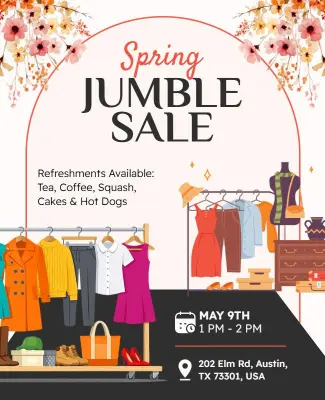 Spring Jumble Sale Flyer Template