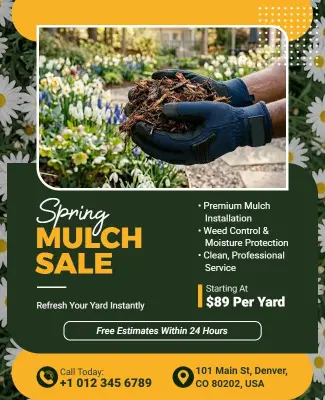 Spring Mulch Sale Flyer Template