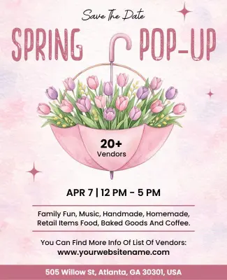 Spring Pop-up Event Poster Template
