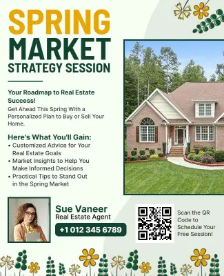 Spring Real Estate Market Strategy Session Flyer Template