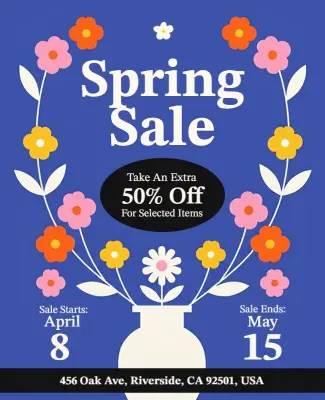 Spring Sale Discount Event Flyer Template