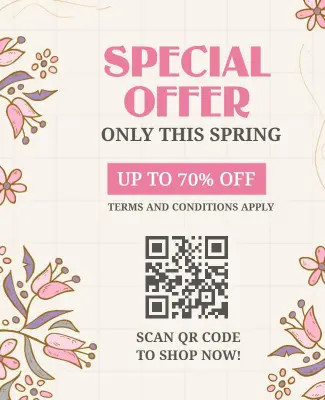 Spring Special Offer Discount Flyer Template