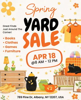 Spring Yard Sale Event Flyer Template
