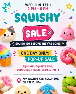 Squishy Toy Sale Flyer Template
