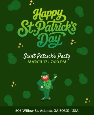 St. Patrick's Day Party Poster Template