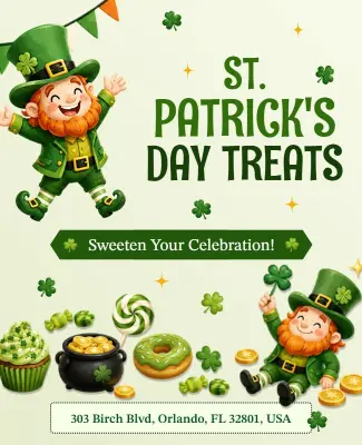 St. Patrick's Day Treats Poster Template