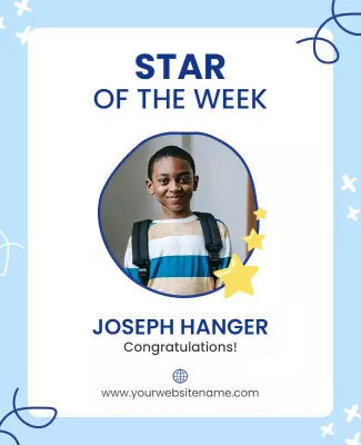 Star Of the Week Recognition Flyer Template