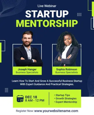 Startup Mentorship Webinar Flyer Template