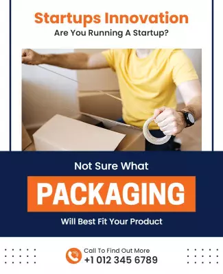 Startup Product Packaging Solutions Flyer Template