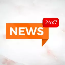 Stay Updated with Breaking News 24x7 Broadcast Logo Template