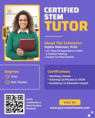 STEM Education Tutoring Services Flyer Template