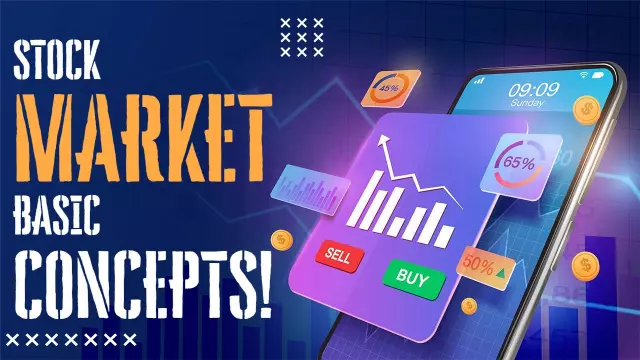 Stock Market Basics Concepts Technology YouTube Thumbnail Template