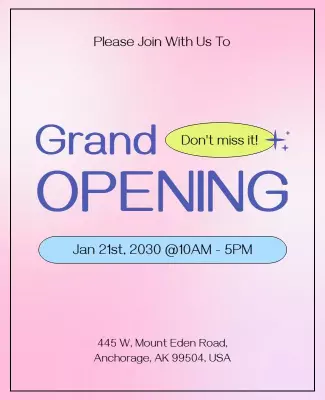 Store Grand Opening Invitation Flyer Template