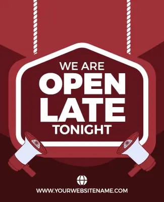 Store Open Late Announcement Poster Template