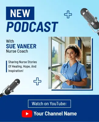 Storytelling Nurse Podcast Flyer Template