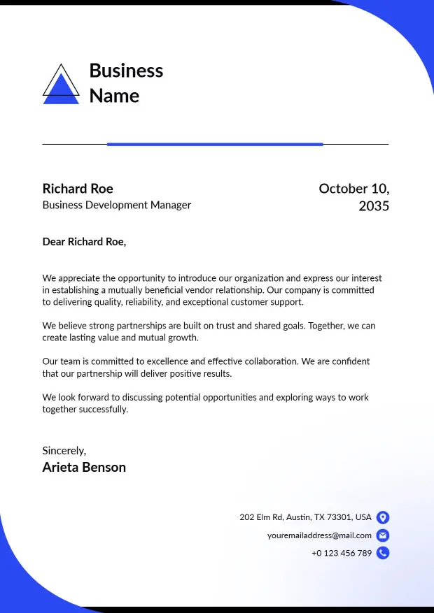 Strategic Business Communication Letterhead Template