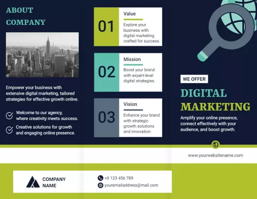 Strategic Digital Marketing Growth and Engagement Brochure Template