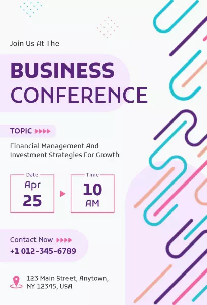 Strategic Financial Management Business Conference Invitation Template