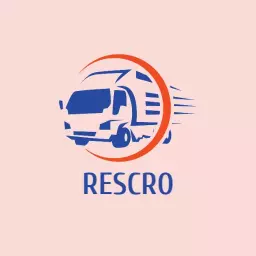 Streamlined Blue Delivery Truck for Logistics Company Logo Template