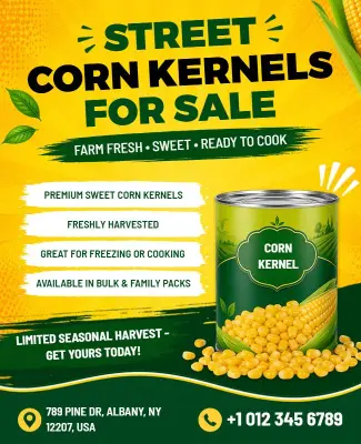 Street Corn Kernels Sale Announcement Flyer Template