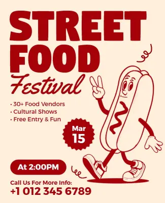 Street Food Festival Event Flyer Template