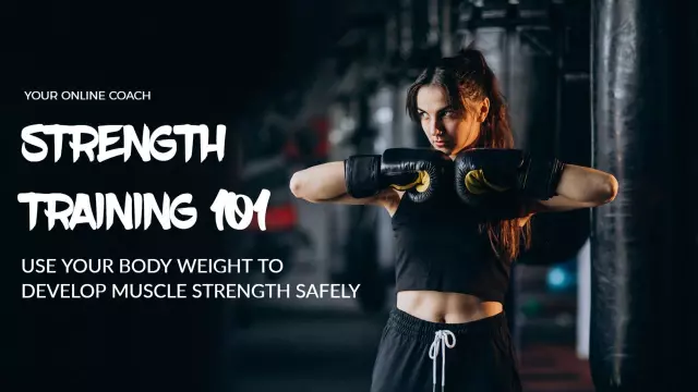 Strength Training Bodyweight Workout Fitness YouTube Thumbnail Template