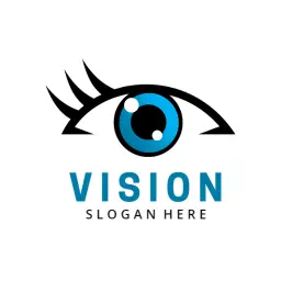 Striking Blue Eye Design Representing Vision and Clarity Logo Template