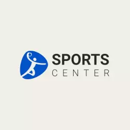 Striking Blue Minimalist Design for Sports Center Logo Template