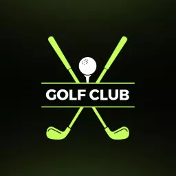 Striking Green Color and Club Elements Enhancing Golf Logo Template