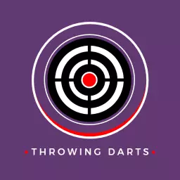 Striking Purple and Black Bullseye for Throwing Darts Logo Template