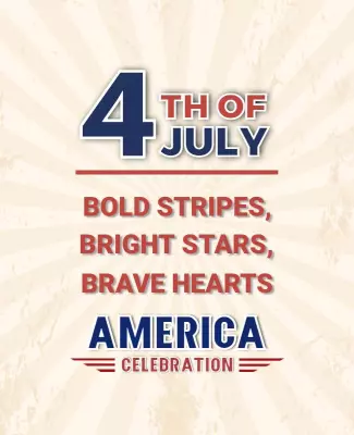 Stripes and Stars Festive Independence Day Celebration Poster Template