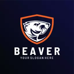 Strong Beaver Emblem Design Showcasing Team Spirit Logo Template