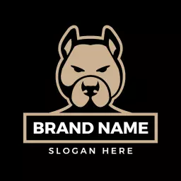 Strong Black and Tan Pitbull Design Representing Loyalty Logo Template