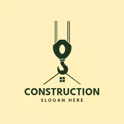 Strong Crane Design Representing Reliable Construction Logo Template
