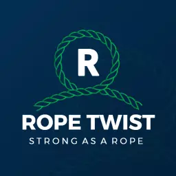 Strong Green Rope Design Emphasizing Durability and Strength Logo Template