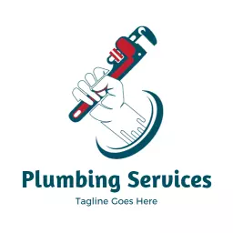 Strong Grip on Wrench Symbolizes Reliable Plumbing Services Logo Template