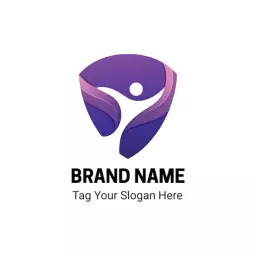 Strong Purple Shield Design Emphasizing Security Services Logo Template