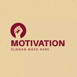 Strong Red Fist Symbolizes Empowering Motivation Logo Template