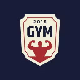 Strongman Graphic Illustrating Fitness Achievement Badge Template