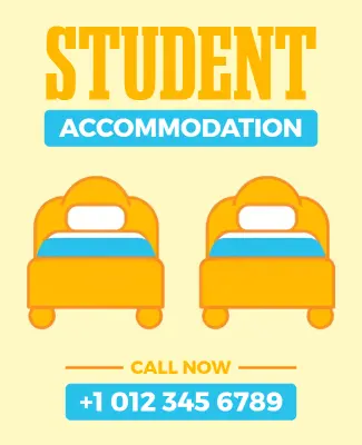 Student Accommodation Offer Flyer Template