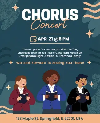 Student Chorus Concert Event Flyer Template