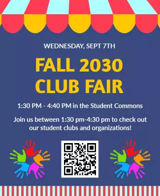 Student Clubs and Organizations Fair Flyer Template