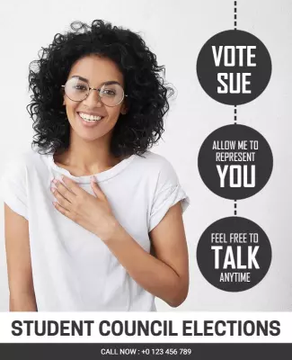 Student Council Elections Campaign Flyer Template