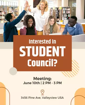 Student Council Information Session Flyer Template
