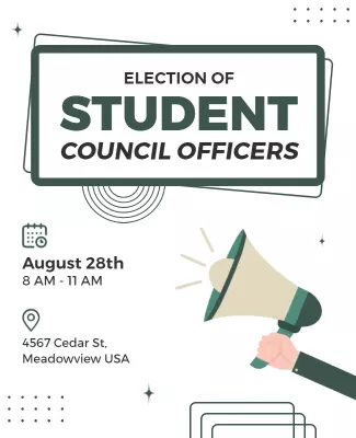 Student Council Officer Election Flyer Template