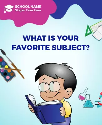 Student Favorite Subject School Flyer Template