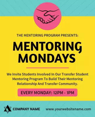 Student Mentoring Program Weekly Flyer Template