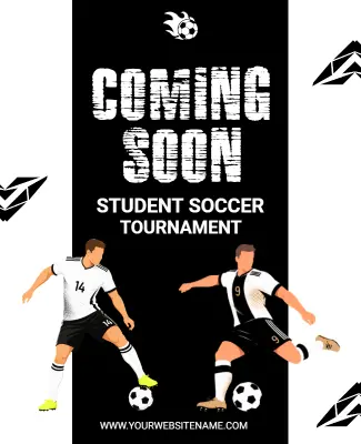 Student Soccer Tournament Announcement Poster Template