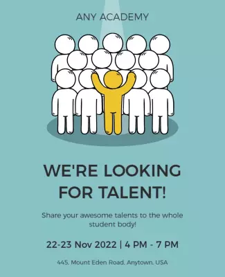 Student Talent Search Event Flyer Template
