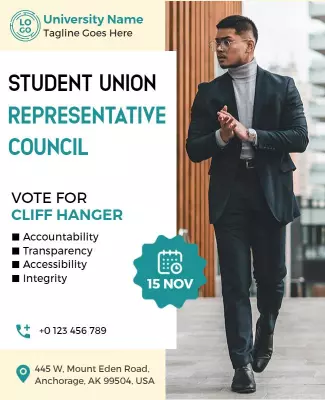 Student Union Election Campaign Flyer Template